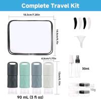 New Travel Bottles for Toiletries, Teskyer 17 PACK TSA Approved Silicone Travel Size Bottles Toiletries, Leak Proof Travel Essentials Accessories Cosmetic