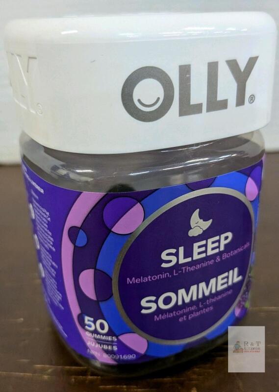 OLLY Sleep Gummies, 50 Count, Melatonin 3mg L-Theanine Botanicals, Exp 02/2026, Batch 254MJ01-501