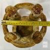 Circle of Friends 4-Figure Ceramic Candle Holder Sculpture, 6.5" Tall, 7" Diameter, Folk Art - 5