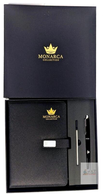 New Monarca Collection Notebook gift set with pen Elegant journal for work, office, & refill study and gift (Black