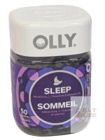 [exp 02/2026] New OLLY Sleep Gummies, 50 Count, Melatonin 3mg L-Theanine Botanicals, Batch 254MJ01-501