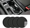New Car Cup Holder Coaster, 4 Pack 2.75 Inch Diameter Non-Slip Universal Insert Coaster, Durable, Suitable for Most Car Interior, Car Accessory for Women and Men (Black)