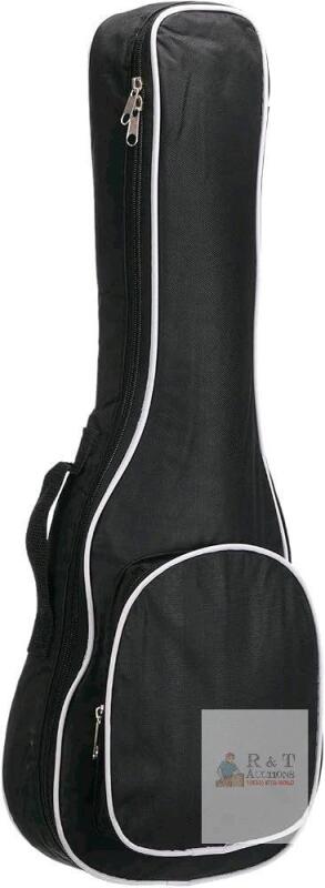 New MECCANIXITY Ukulele Case 26 Inch Ukulele Bag Single Shoulder Backpack with Adjustable Straps Black White