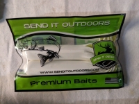 New Send it Outdoors 6" Bleeding Chartreuse Tubes Fishing Lures. 2 Pack