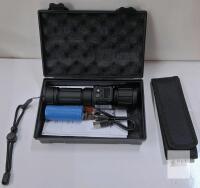 new Power Style Rechargeable Tactical Flashlight Kit with 1,000 Lumens, USB Charging, and Accessories