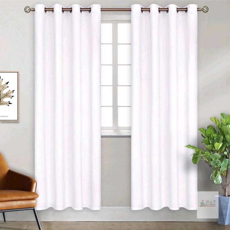 New BGment Pure White Curtains for Living Room Grommet Thermal Insulated Room Darkening Bedroom Curtain, 2 Panels of 52 x 84 Inch