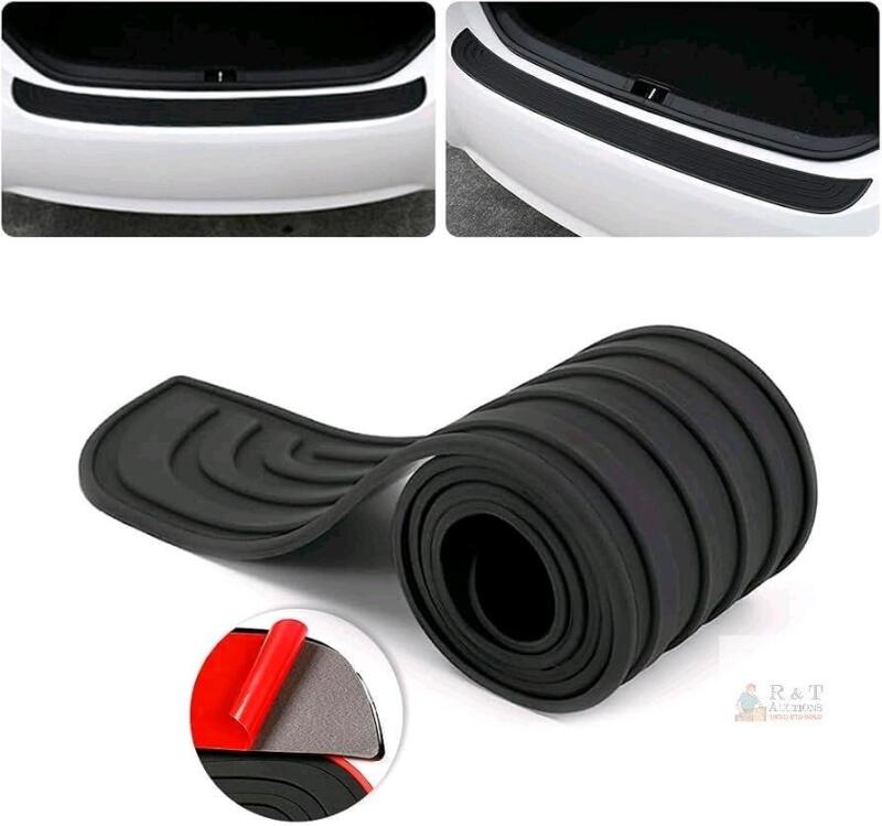 New 35.4"X2.7"Auto Rear Bumper Protector Cover, Auto Scratch-Resistant Non-Slip Rubber Backup Door Entry Cover, Suitable for Most Cars and Suvs, Black.