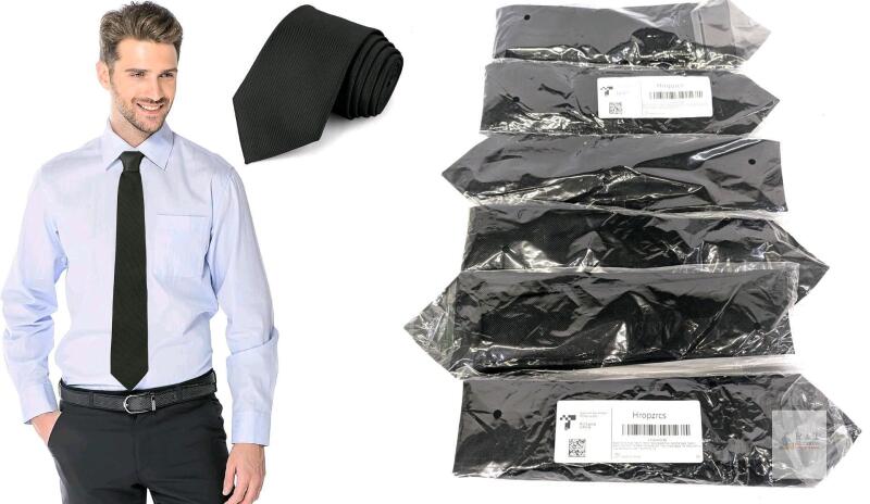 6 New Men's Classic Black Ties, Formal Wear, Weddings Groomsmen, Approx 58" Long