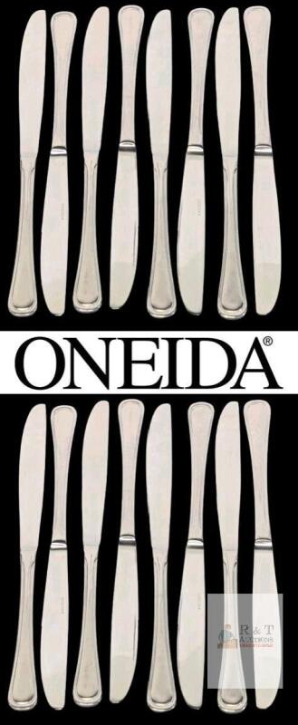 16 New ONEIDA Stainless Dinner Knives, 9.2" Long Each
