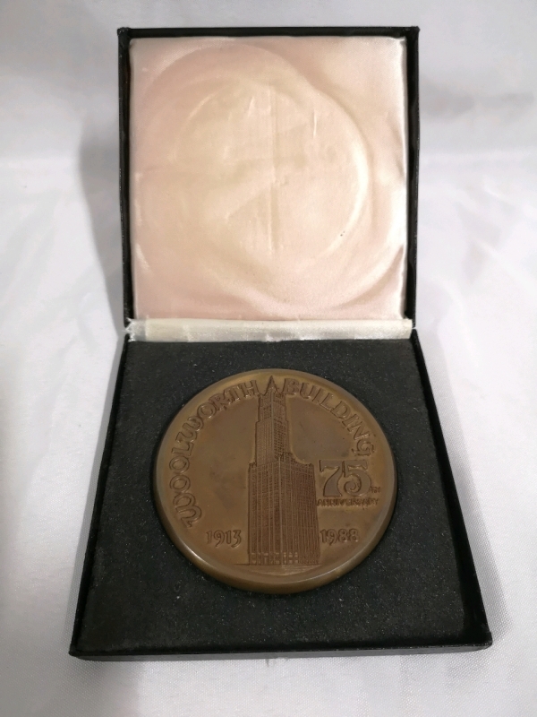 Vintage 75th Anniversary 1913-1988 Woolworth Building Medallion