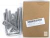 New Square U-Bolts, 3 Sets 42mm(1.65") Inner Width 100mm Length M8 304 Stainless Steel U Clamp Bolt with Nuts and Plates, for Boat Trailer - 3