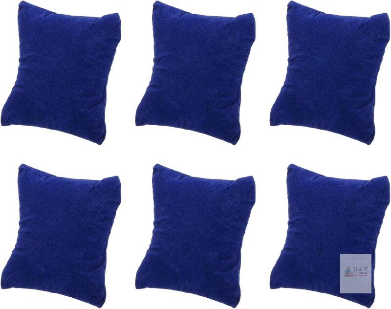 New 6Pcs Bracelet Watch Pillow, 3.54" x 3.15" Flannelette Jewelry Display Pillows for Bangle Cushions Display Storage, Blue