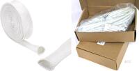 2 New Insulation Braid Sleeving, 16.4Ft-3mm High TEMP Fiberglass Sleeve White