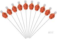 New 3" Skull Sewing Pins, 10Pcs Steel Straight Pins with Skull Head for Fabric DIY Decoration Crafting Quilting Sewing Supplies, Voodoo Dolls, Orange