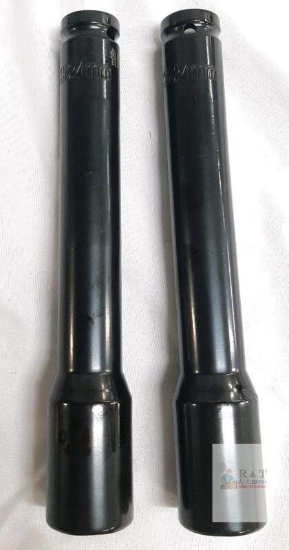 24mm Deep Impact Socket Set, 1/2" Drive, Chrome Molybdenum Steel, Black Phosphate Finish