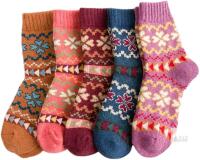 New O/S Adult Wool Blend Tube Socks Ankle Fuzzy Socks for Women Vintage Socks Retro Socks Women Calf Sock Wool Cotton Polyester Spandex Blend