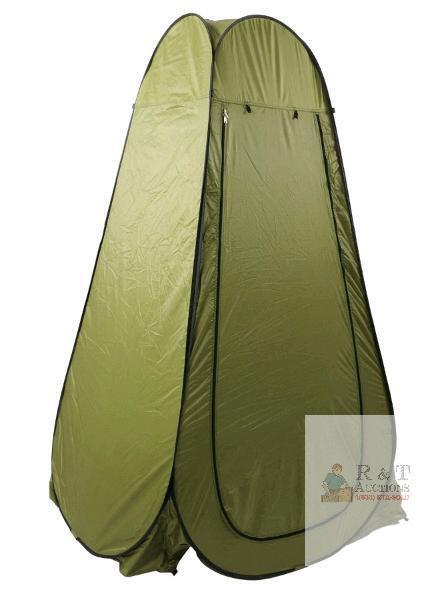 Olive Green Pop-Up Privacy Tent with Removable Floor and Carry Bag