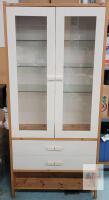 Dining Room 2-Door / 3 Glass Shelf Cabinet . Measures 38 &frac14;"&times;83"&times;15 &frac34;"