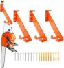 New 3pc 3 in 1 Chainsaw Holder 10" - Heavy Duty Chainsaw Wall Mount, 10 Gauge Steel Chain Saw Hanger for Garage Organization, Hefty Rack Storage Organizer for Chainsaw Accessories and Tools, 180lbs Capacity