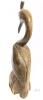Vintage Hand Carved Ironwood Fantastical Bird, 13.75" Tall, Surprisingly Heavy Buttery-Smooth Wood, Knick In Back Corner of Carved " Rock " Base - 3
