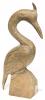 Vintage Hand Carved Ironwood Fantastical Bird, 13.75" Tall, Surprisingly Heavy Buttery-Smooth Wood, Knick In Back Corner of Carved " Rock " Base - 5