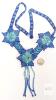 Gorgeous Handmade Intricately Beaded Necklaces (Celestial Star & Floral, Up To 24" Long & Pair of Pierced Earrings 2 75" Long - 4