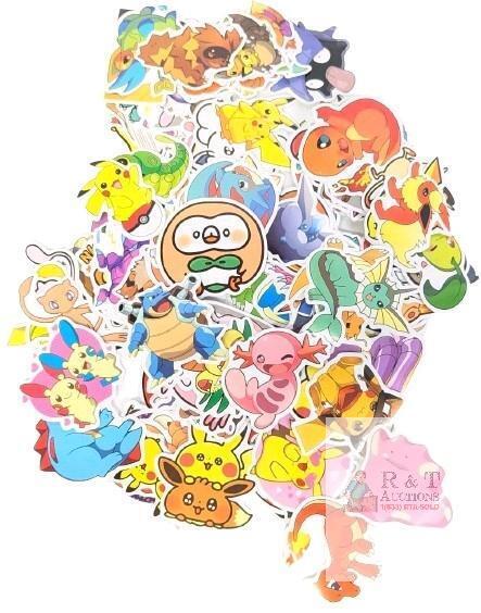 200 New Pokemon-Themed Stickers Up To 2.5" Long, For Pokemon Fans