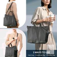 New travel inspira Large Laptop Tote Bag for Women, Wrinkle-Resistant Work Bag with Side Pockets, 15.6 Inch Computer Shoulder Bag