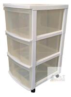 Gracious Living 3-Drawer Rolling Storage Organizer Cart, 26.5" Tall