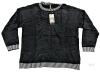 New Size LARGE Women's PrinStory Super Soft Midweight Knit Pullover Sweatshirt - Black - 2