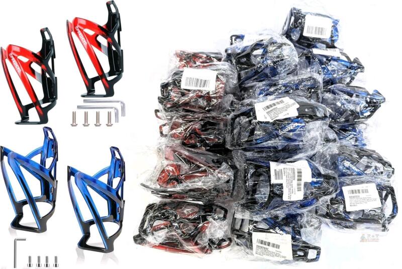 [Vendor Special] 31 New SpeedCYC 2-Pack Bike Water Bottle Holders Ultra-Light Bicycle Bottle Cage with Screws Tool, Universal Cycling Cup Holder for MTB, Mountain Bikes, Red or Blue