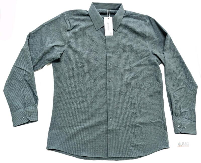 New Size XL (44) Men's Beninos Wrinkle-Free Long-Sleeve Button-Up Dress Shirt