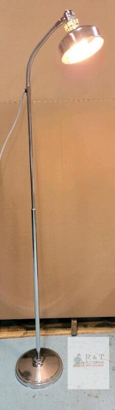 Adjustable Height Gooseneck Exam Floor Lamp . Measures 45" - 65" tall . Tested Working