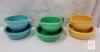 6pcs. Vintage Fiestaware Creamers & Bowls . Various Colors . No chips or cracks . Green Creamer has small chip on bottom