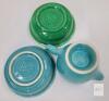 6pcs. Vintage Fiestaware Creamers & Bowls . Various Colors . No chips or cracks . Green Creamer has small chip on bottom - 4