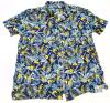 Size 4XL Men's Caribbean Joe Tropical Toucans Hawaiian-Style Short Sleeve Button-Up Top, In Good Condition, Light Wear