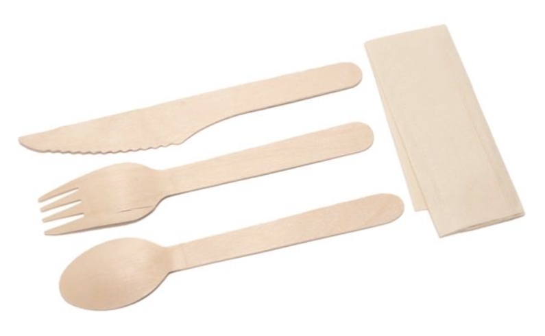 Up to 250 Eco Packaging Wooden Cutlery Kits.