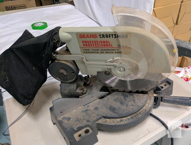 Sears Craftsman Professional 10" Compound Miter Saw, 15A, Dust Bag, Operational
