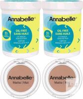 2 New Annabelle Oil-Free Eye Makeup Remover Pads 85 Pads Each & 2 Matte Single Eyeshadow : Sand 1.5g Each