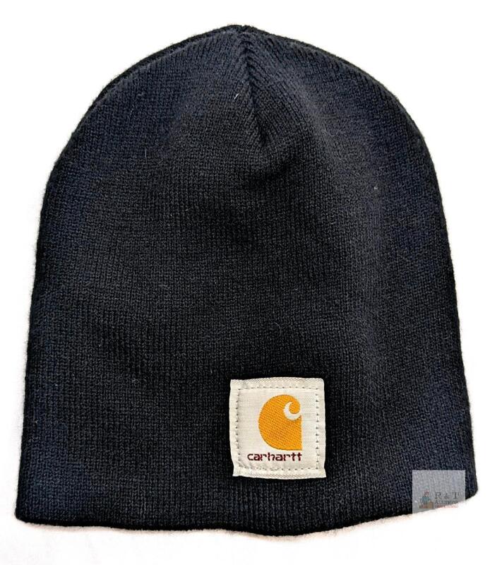 O/S Unisex CARHARTT Black Knitted Beanie, In Good Condition, Light Wear