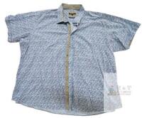 Size 4XL Men's BRITCHES Wrinkle Resistant Cotton Blend Short Sleeve Button-Up Top, In Good Condition, Light Wear