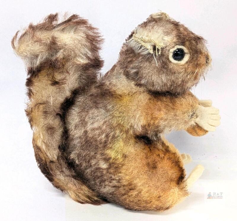Vintage 1950's-60's STEIFF Perri 5" Mohair Squirrel Stuffed Animal, Good Condition, No Odour