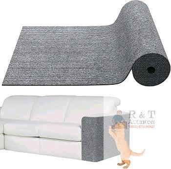 New 78.7"x15.8" Cat Scratching Mat - Trimmable Self Adhesive DIY Climbing Cat Scratcher Pad Replacement for Cat Tree Shelves and Post Cat Scratch Furniture (Light Grey)