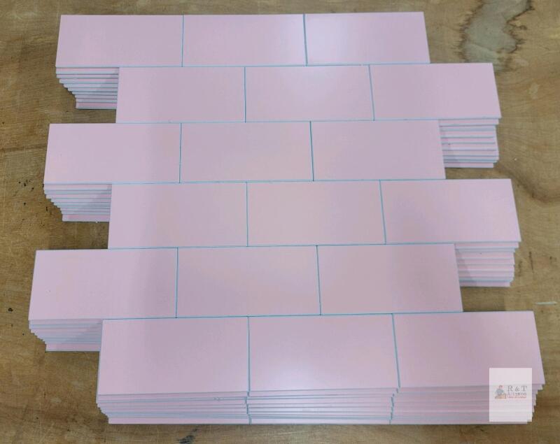 10pcs. New Metro Ava Peel and Stick Wall Tiles , Blush Pink . Each Piece measures 13.5"&times;11 &frac14;"