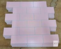 10pcs. New Metro Ava Peel and Stick Wall Tiles , Blush Pink . Each Piece measures 13.5"&times;11 &frac14;"