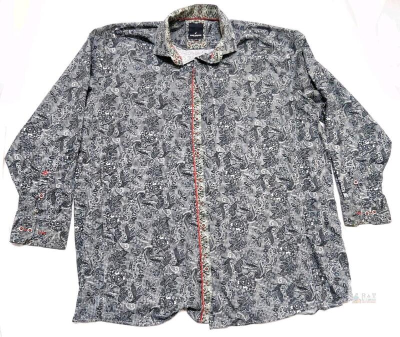 Size 3XL Men's DANIEL HECTOR Paris Long-Sleeve Button-Up Shirt, In Good Condition, Light Wear