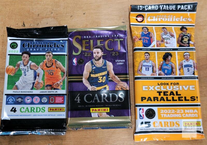 2022-23 Panini NBA Select, Chronicles, and Chronicles Draft Picks Sealed Card Packs