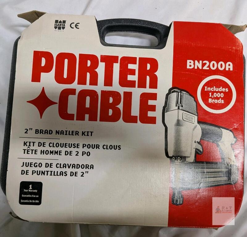 Porter-Cable BN200A 18GA 2" Pneumatic Brad Nailer Kit with Case & 1,000 Brads