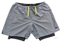 Size 2XL Men's Reebok Drawstring Elastic Waist Running Shorts, In Good Condition, Light Wear