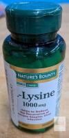 Nature&rsquo;s Bounty L-Lysine 1000 mg Tablets &ndash; 60 Count, Sealed, Exp. 07/2029